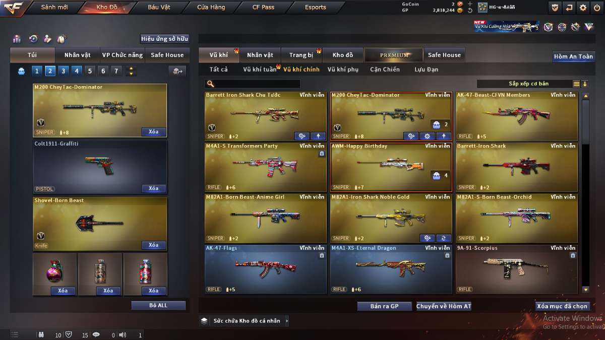 shop acc cf uy tin gia re